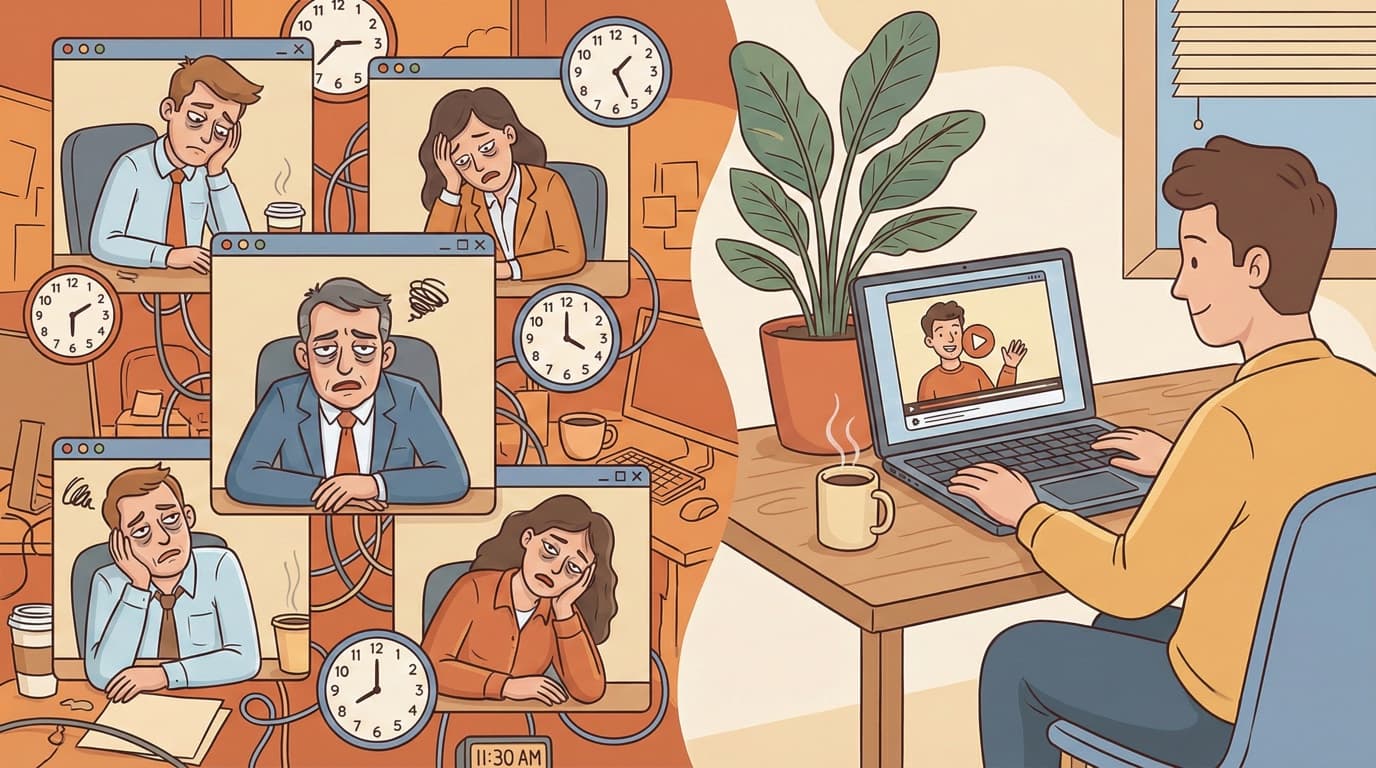 Команда работает асинхронно с видео-сообщениями вместо созвонов